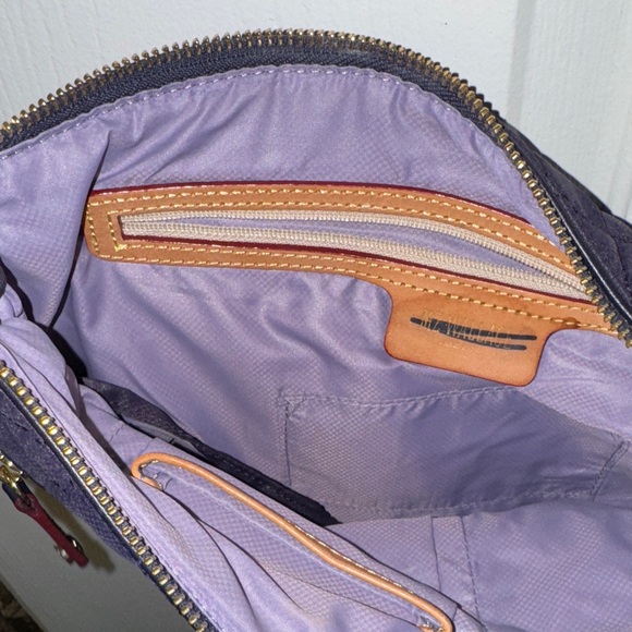 MZ Wallace Dark Purple Plum Quilted Crossbody Bag Gold Hardware - Picture 8 of 9